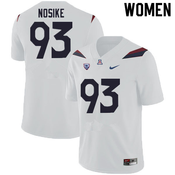 Women #93 Ugochukwu Nosike Arizona Wildcats College Football Jerseys Sale-White - Click Image to Close